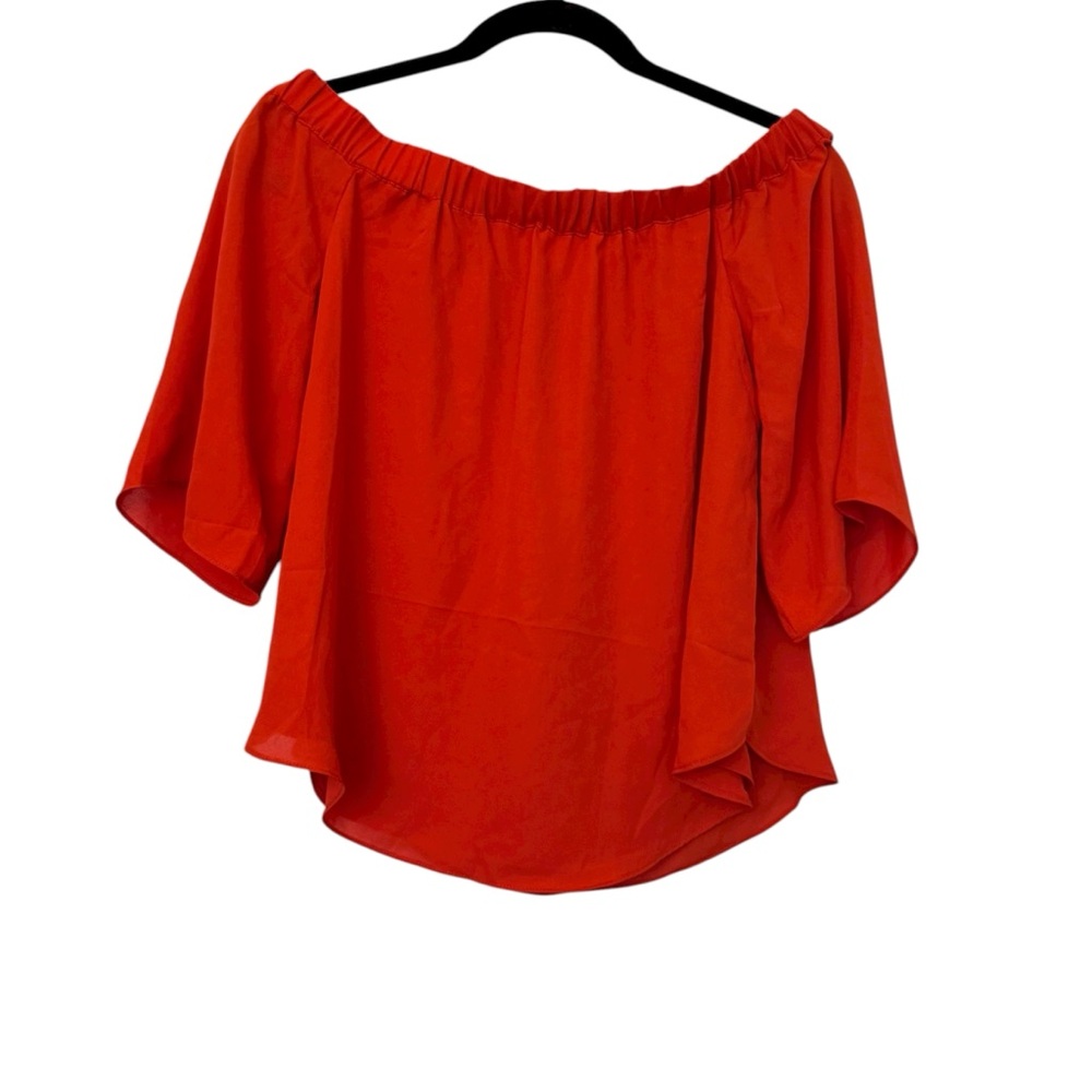 Daily Look Off-The-Shoulder Blouse‎ Red Orange